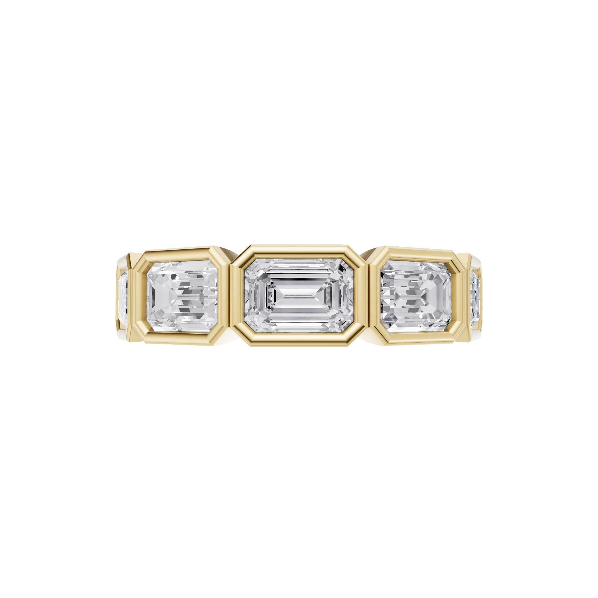 Aarinya Floating Round Hidden Accent Band Ring, The Eternal Tension-Set Round Diamond Band Ring