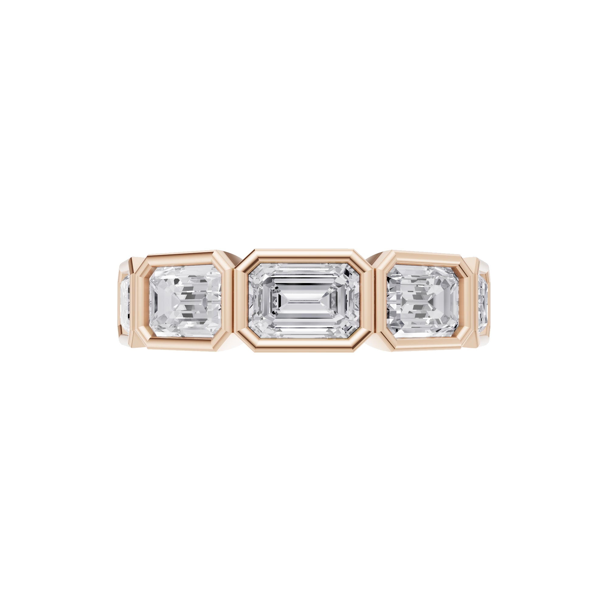 Aarinya Floating Round Hidden Accent Band Ring, The Eternal Tension-Set Round Diamond Band Ring