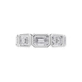 Aarinya Floating Round Hidden Accent Band Ring, The Eternal Tension-Set Round Diamond Band Ring
