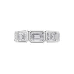 Aarinya Floating Round Hidden Accent Band Ring, The Eternal Tension-Set Round Diamond Band Ring