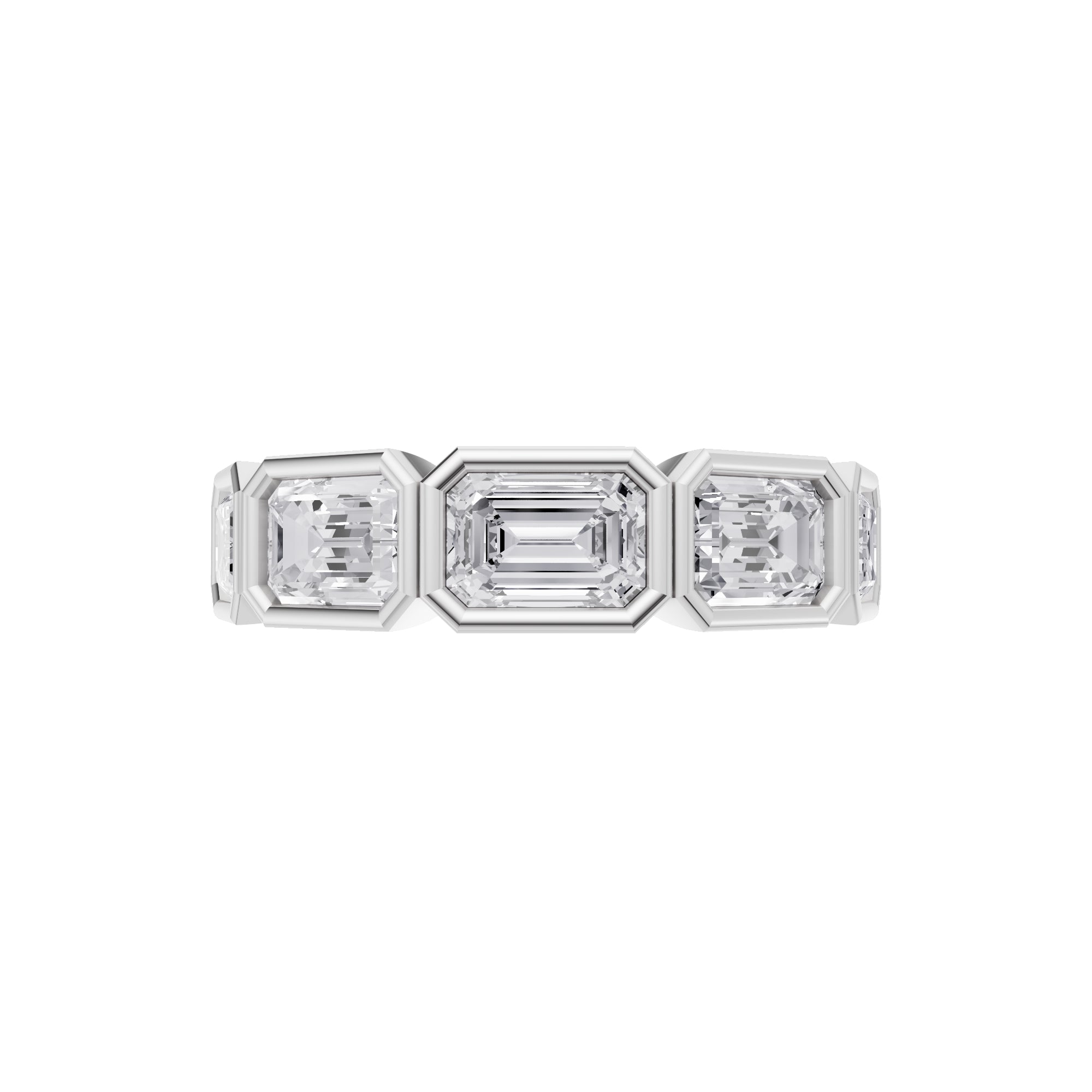 Aarinya Floating Round Hidden Accent Band Ring, The Eternal Tension-Set Round Diamond Band Ring