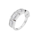 Aarinya Floating Round Hidden Accent Band Ring, The Eternal Tension-Set Round Diamond Band Ring