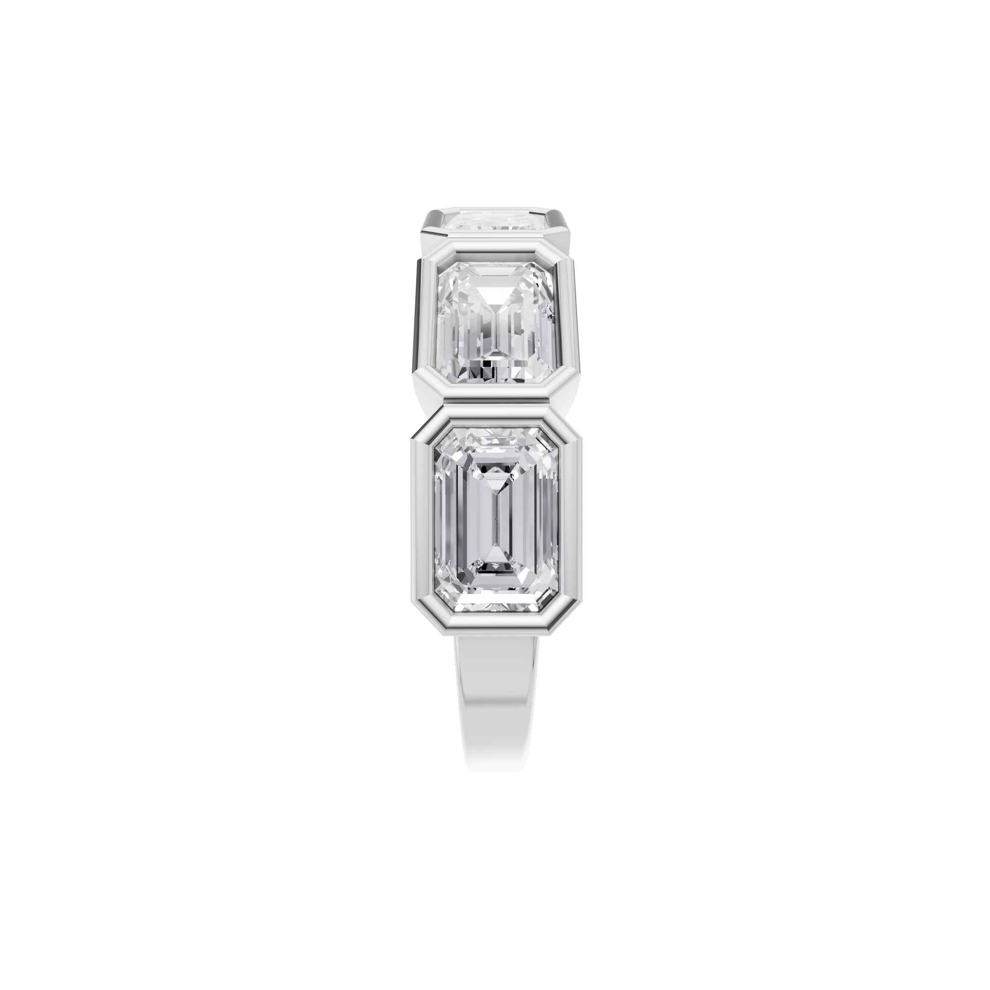 Aarinya Floating Round Hidden Accent Band Ring, The Eternal Tension-Set Round Diamond Band Ring