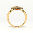 Aarinya Diamond Kite Cluster Ring, The Deco Diamond Grid Ring, Gold Rhombus Cluster Ring