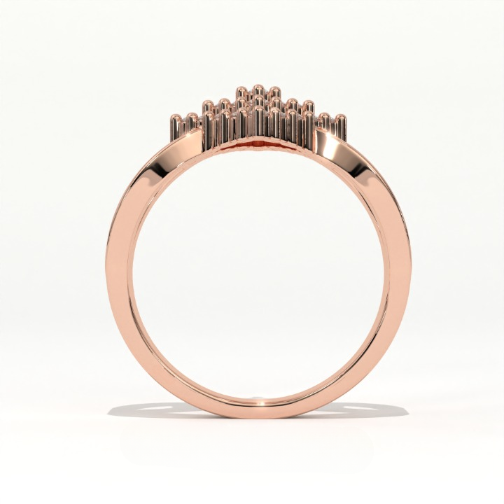 Aarinya Diamond Kite Cluster Ring, The Deco Diamond Grid Ring, Gold Rhombus Cluster Ring