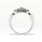 Aarinya Diamond Kite Cluster Ring, The Deco Diamond Grid Ring, Gold Rhombus Cluster Ring