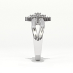 Aarinya Diamond Kite Cluster Ring, The Deco Diamond Grid Ring, Gold Rhombus Cluster Ring