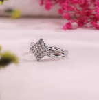 Aarinya Diamond Kite Cluster Ring, The Deco Diamond Grid Ring