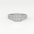 Aarinya Cluster Cathedral Lab-Grown Diamond Ring, The Regent Square Ring, The Empress Tiered Cathedral Cluster Ring