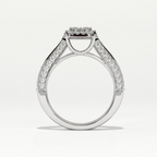 Aarinya Cluster Cathedral Lab-Grown Diamond Ring, The Regent Square Ring, The Empress Tiered Cathedral Cluster Ring