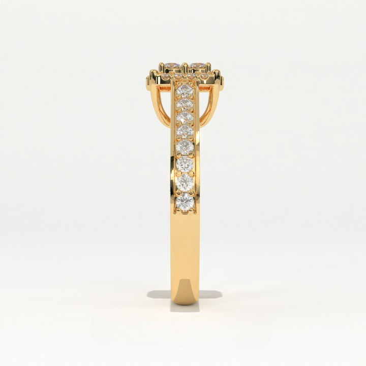Aarinya Cluster Cathedral Lab-Grown Diamond Ring, The Regent Square Ring, The Empress Tiered Cathedral Cluster Ring