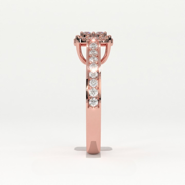 Aarinya Cluster Cathedral Lab-Grown Diamond Ring, The Regent Square Ring, The Empress Tiered Cathedral Cluster Ring