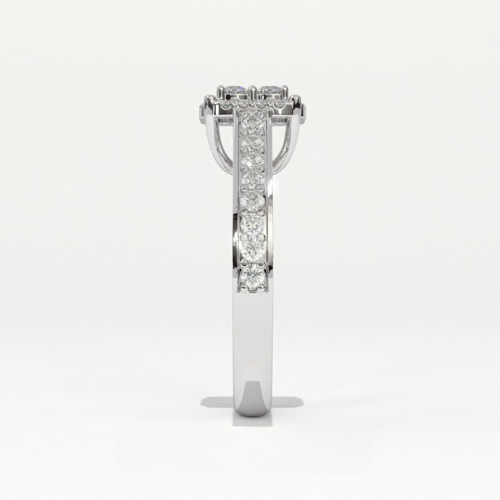 Aarinya Cluster Cathedral Lab-Grown Diamond Ring, The Regent Square Ring, The Empress Tiered Cathedral Cluster Ring