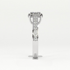 Aarinya Cluster Cathedral Lab-Grown Diamond Ring, The Regent Square Ring, The Empress Tiered Cathedral Cluster Ring