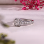 Aarinya Cluster Cathedral Lab-Grown Diamond Ring, The Regent Square Ring, The Empress Tiered Cathedral Cluster Ring