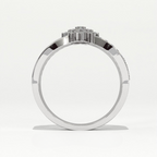 Aarinya Floral Cluster Triple-Bypass Diamond Ring, The Helix Asymmetric Floral Statement Ring, Gold Floral Cluster Ring