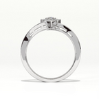 Aarinya Fiore Twist Cluster Ring, The Meadow Blossom Ring, Petite Floral Wave Silhouette Ring, Aarinya Sleek Wave Twist Diamond Ring