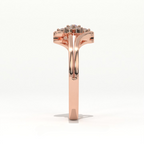 Aarinya Fiore Twist Cluster Ring, The Meadow Blossom Ring, Petite Floral Wave Silhouette Ring, Aarinya Sleek Wave Twist Diamond Ring