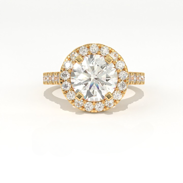 Aarinya Floating Cluster Ring, Brilliance Round Cluster Ring, Round Diamond Ring