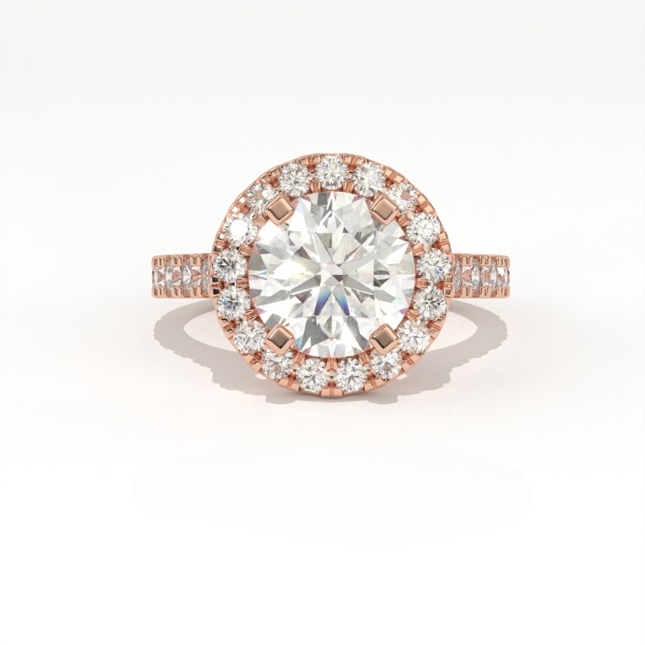 Aarinya Floating Cluster Ring, Brilliance Round Cluster Ring, Round Diamond Ring