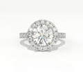 Aarinya Floating Cluster Ring, Brilliance Round Cluster Ring, Round Diamond Ring