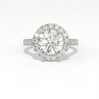 Aarinya Floating Cluster Ring, Brilliance Round Cluster Ring, Round Diamond Ring