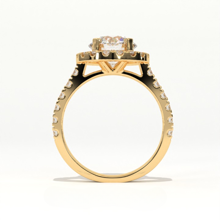Aarinya Floating Cluster Ring, Brilliance Round Cluster Ring, Round Diamond Ring