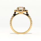 Aarinya Floating Cluster Ring, Brilliance Round Cluster Ring, Round Diamond Ring