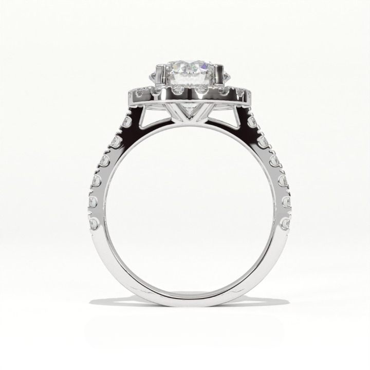Aarinya Floating Cluster Ring, Brilliance Round Cluster Ring, Round Diamond Ring