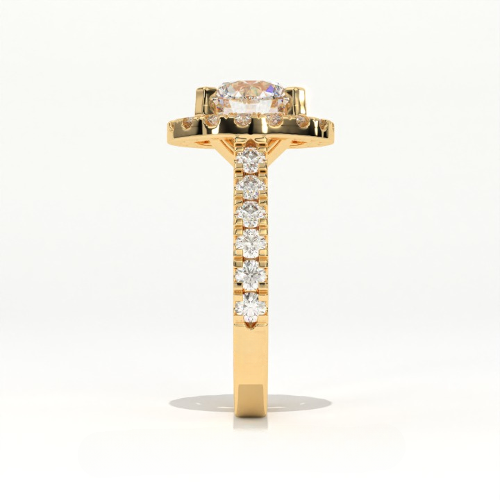 Aarinya Floating Cluster Ring, Brilliance Round Cluster Ring, Round Diamond Ring