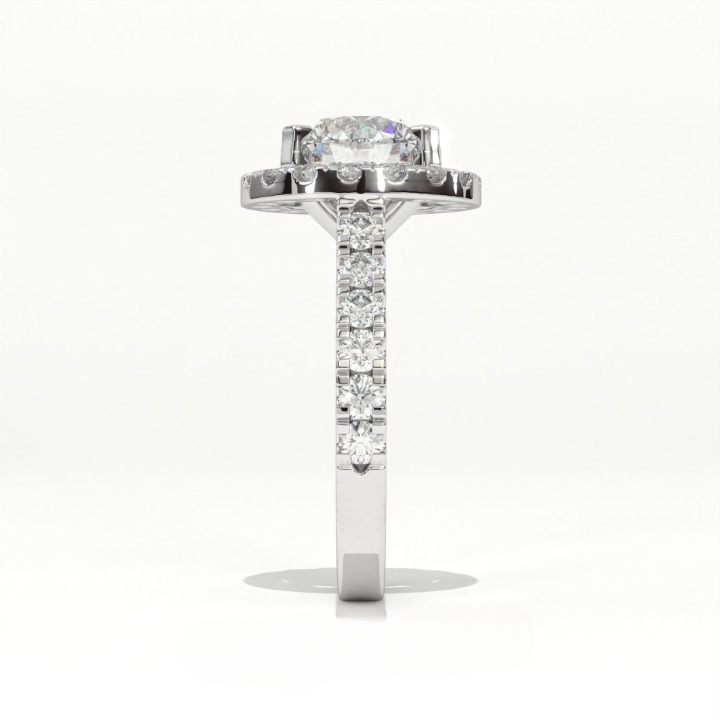 Aarinya Floating Cluster Ring, Brilliance Round Cluster Ring, Round Diamond Ring