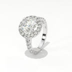 Aarinya Floating Cluster Ring, Brilliance Round Cluster Ring, Round Diamond Ring