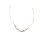 Aarinya Bubble Cluster Diamond Curve Necklace, The Starlight Cascade Diamond Necklace