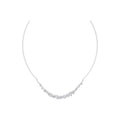 Aarinya Bubble Cluster Diamond Curve Necklace, The Starlight Cascade Diamond Necklace