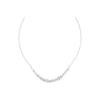Aarinya Bubble Cluster Diamond Curve Necklace, The Starlight Cascade Diamond Necklace
