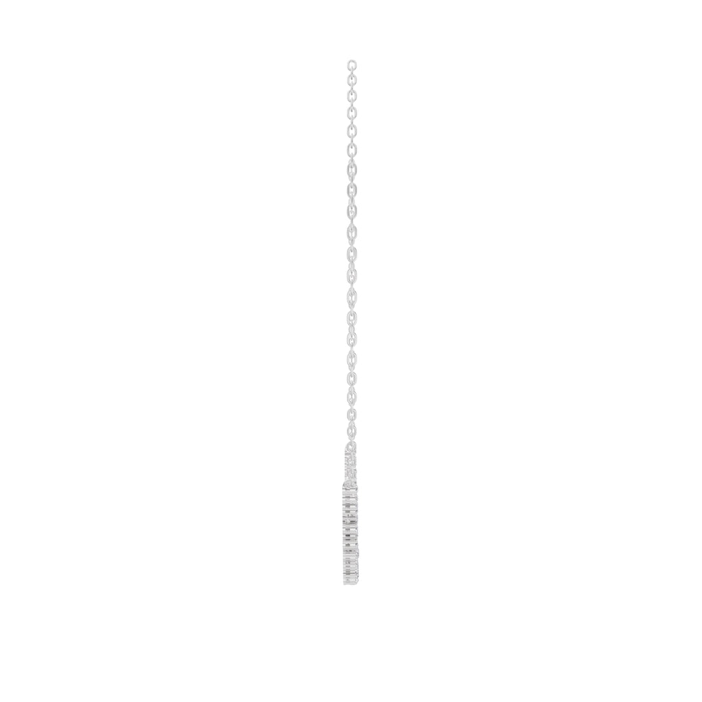Aarinya Bubble Cluster Diamond Curve Necklace, The Starlight Cascade Diamond Necklace