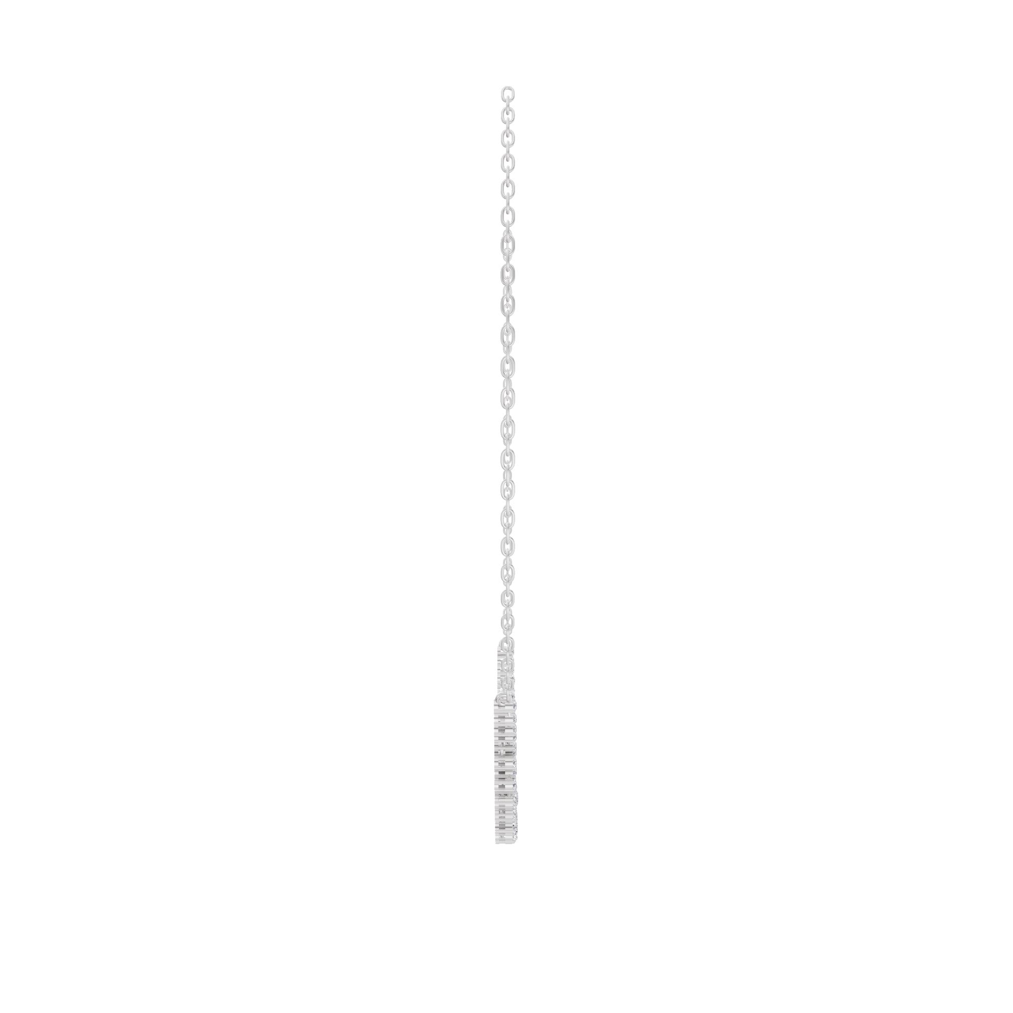 Aarinya Bubble Cluster Diamond Curve Necklace, The Starlight Cascade Diamond Necklace