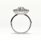 Aarinya Diamond Vintage Double-Halo Cocktail Ring, The Vantage Empress Oval Double Halo Statement Ring