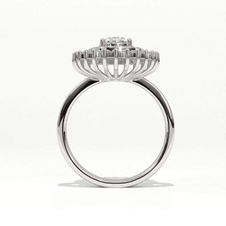 Aarinya Diamond Vintage Double-Halo Cocktail Ring, The Vantage Empress Oval Double Halo Statement Ring
