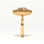 Aarinya Diamond Vintage Double-Halo Cocktail Ring, The Vantage Empress Oval Double Halo Statement Ring
