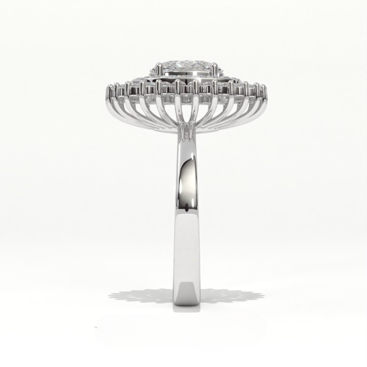 Aarinya Diamond Vintage Double-Halo Cocktail Ring, The Vantage Empress Oval Double Halo Statement Ring
