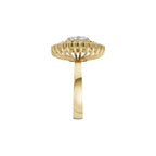 Aarinya Diamond Vintage Double-Halo Cocktail Ring, The Vantage Empress Oval Double Halo Statement Ring