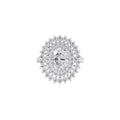 Aarinya Diamond Vintage Double-Halo Cocktail Ring, The Vantage Empress Oval Double Halo Statement Ring