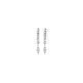 Aarinya Prism Diamond Huggie Dangles, Daily Wear Luxury, Dainty Kite Shaped Dangle Hoop Earrings, Graduation or Promotion Gift