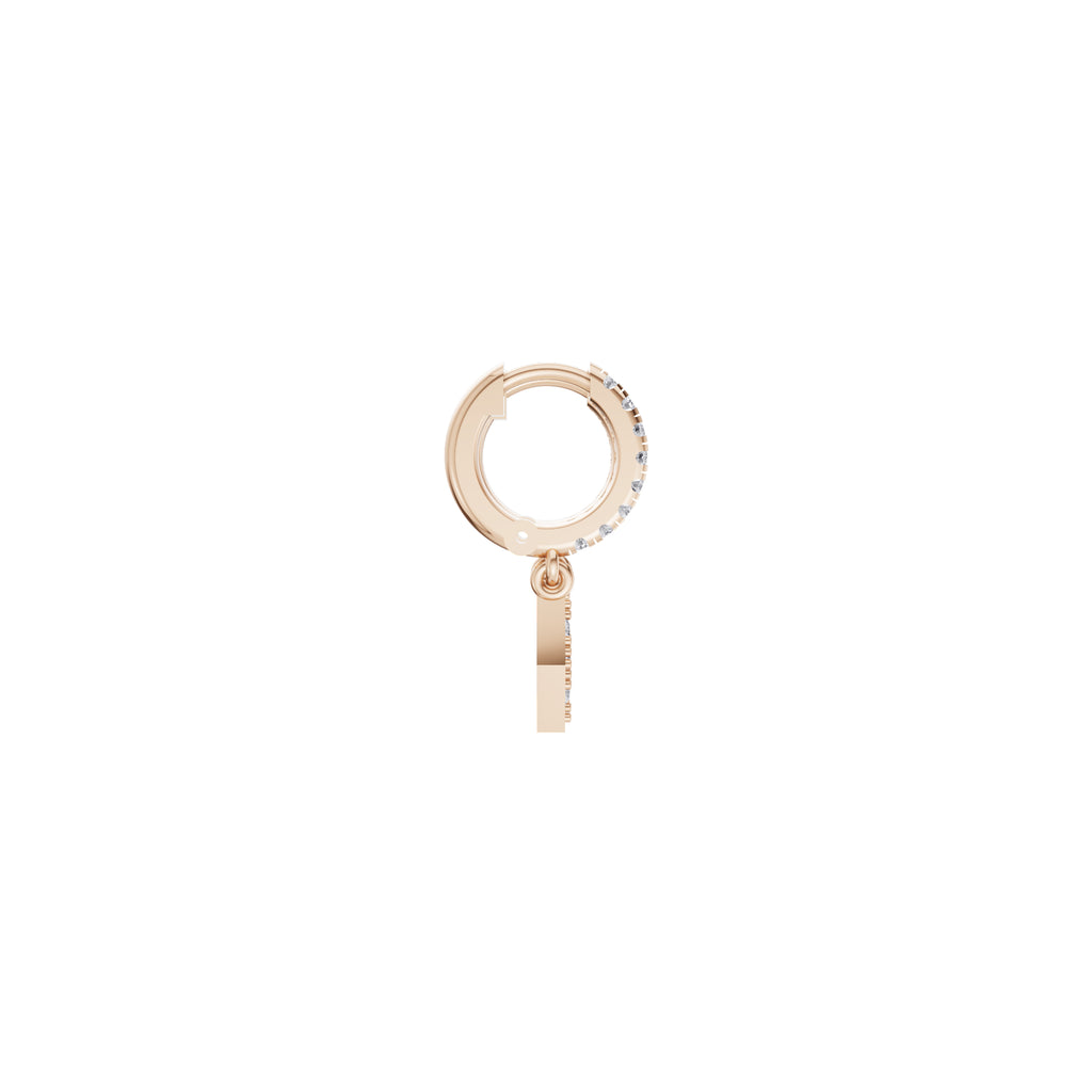Aarinya Prism Diamond Huggie Dangles, Daily Wear Luxury, Dainty Kite Shaped Dangle Hoop Earrings, Graduation or Promotion Gift