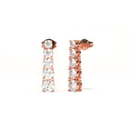Aarinya Lab-Grown Diamond Linear Drop Earrings, The Centurion Minimalist Tiered Collet Cascade Earrings