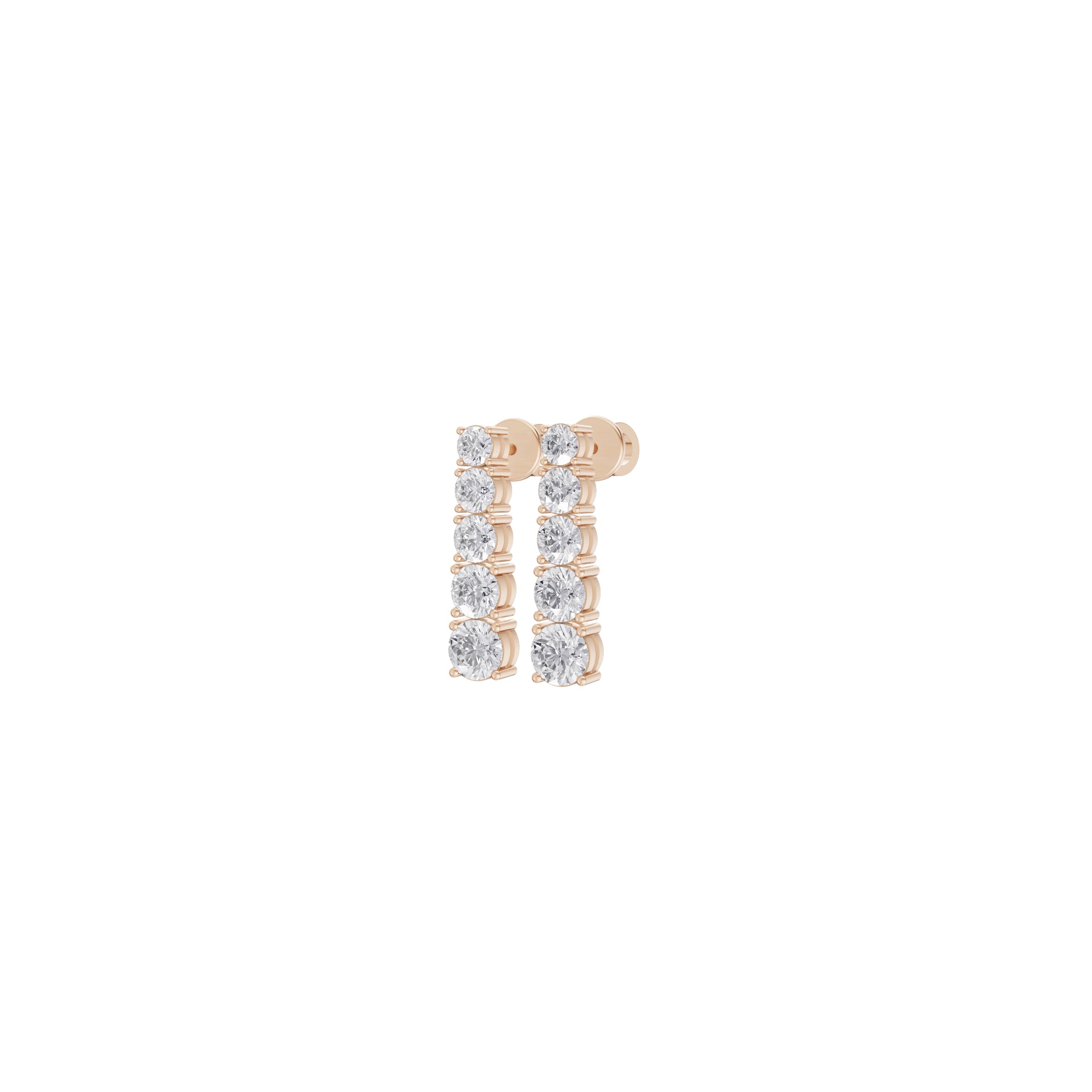Aarinya Lab-Grown Diamond Linear Drop Earrings
