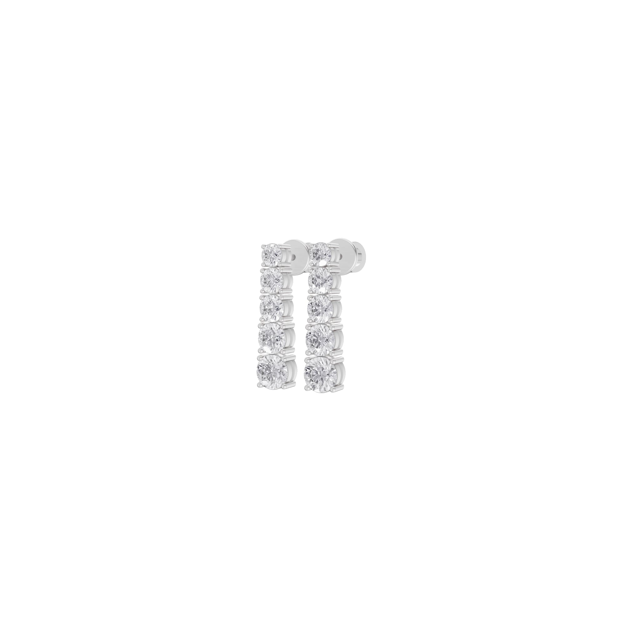 Aarinya Lab-Grown Diamond Linear Drop Earrings