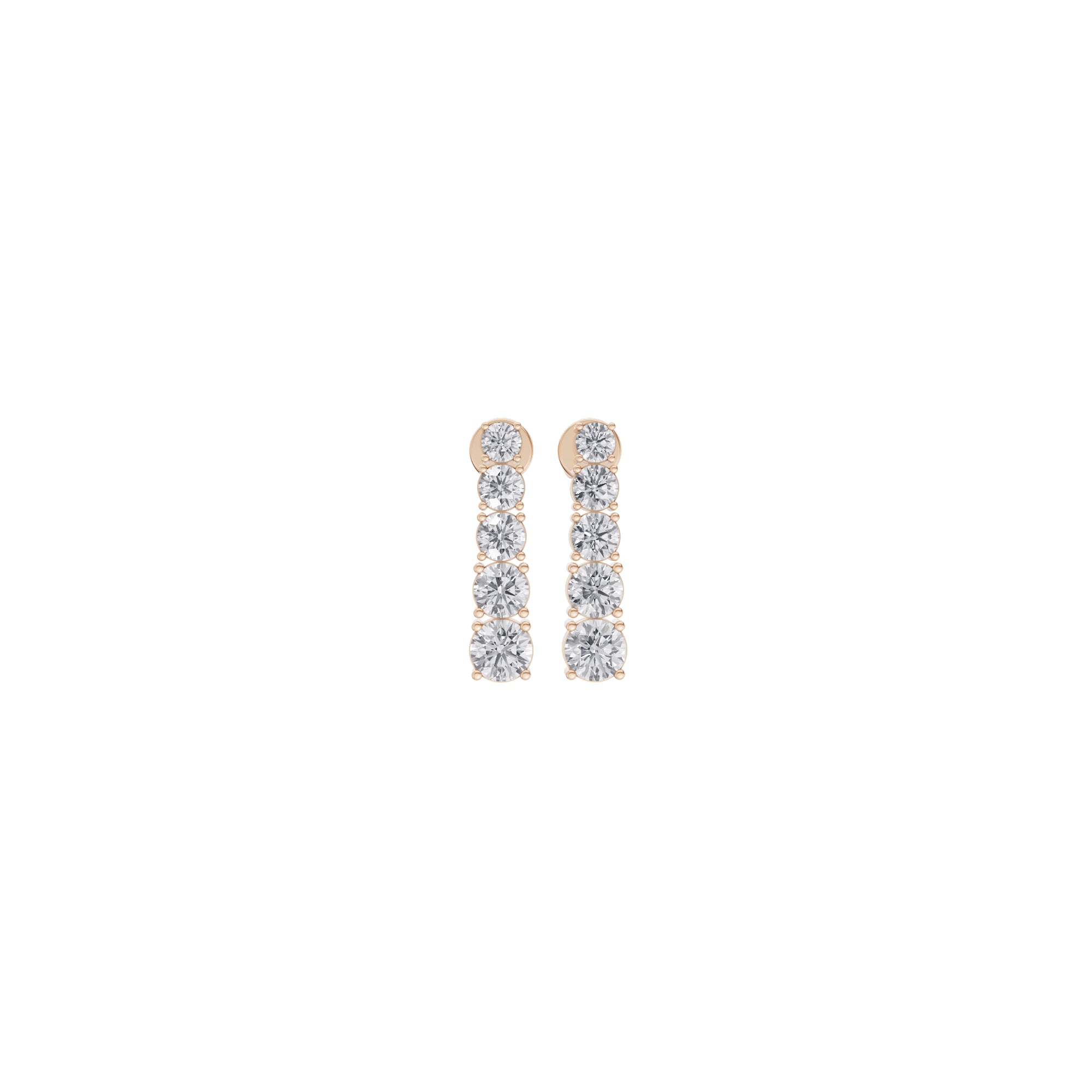 Aarinya Lab-Grown Diamond Linear Drop Earrings