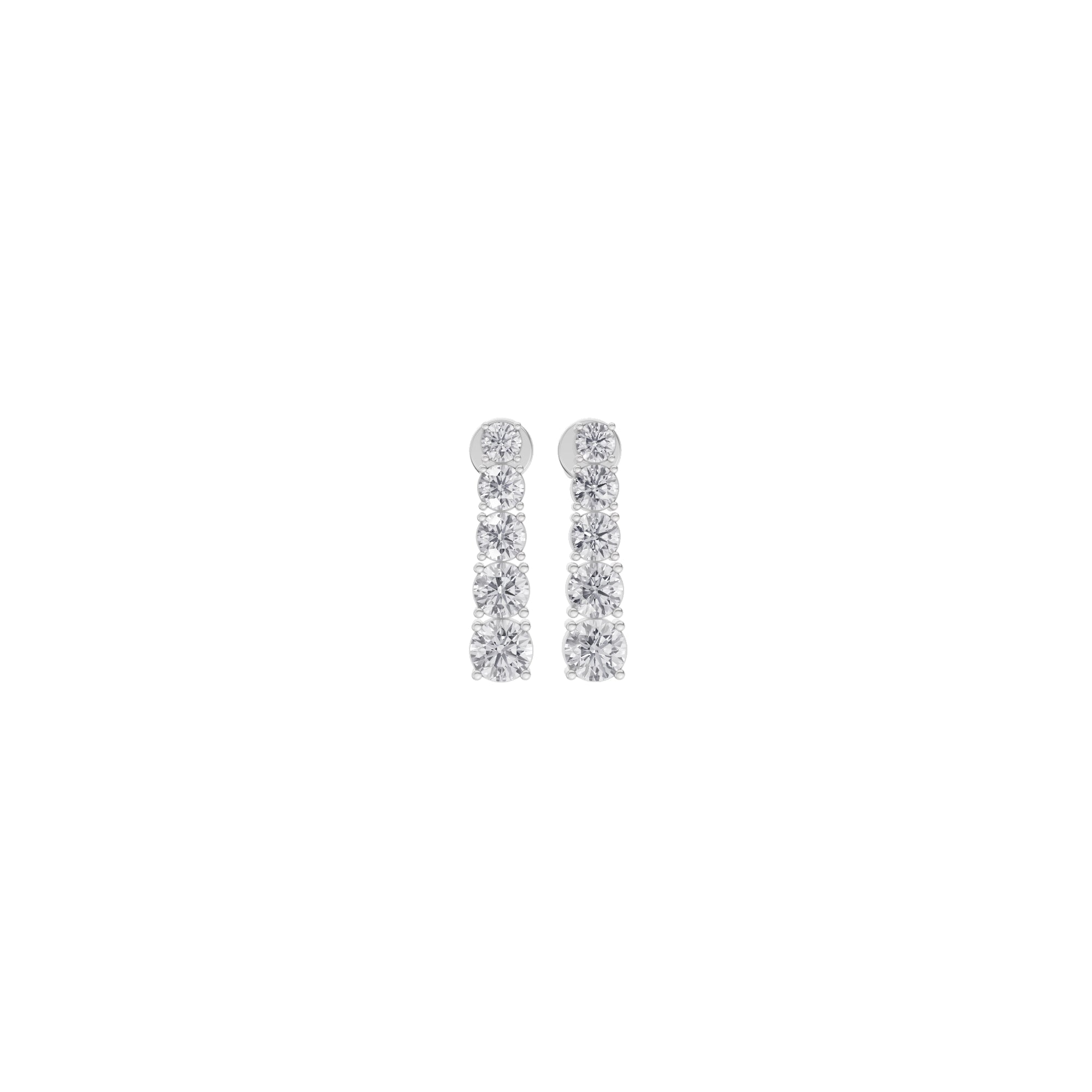 Aarinya Lab-Grown Diamond Linear Drop Earrings